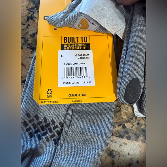 Carhartt mens Heavyweight Force Liner Glove - Picture 6 of 7